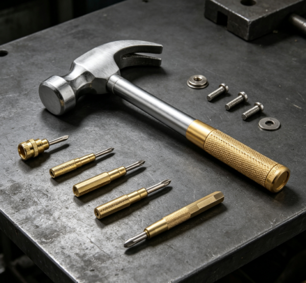 6-In-1 Small Metal Hammer; Includes Screwdriver And Nail Puller, Portable