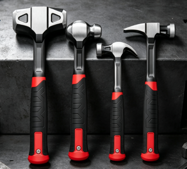 4-Piece Hammer Set; Forged Carbon Steel, Non-Slip