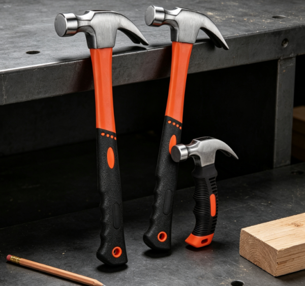 2-Piece Claw Hammer Set; Heat-Treated With Non-Slip Handles