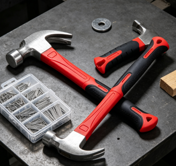 2-Piece Claw Hammer Set; Includes Bonus Hardware Nail Kit