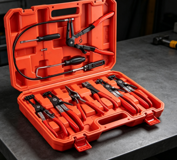 Hose Clamp Pliers Set With Long-Reach Removal Tool And Cable-Operated Clamp Tool