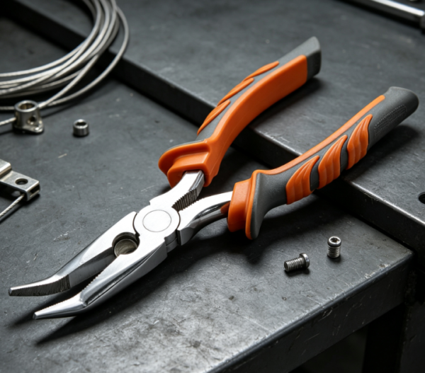 Multifunctional Bent-Nose Pliers For Gripping And Bending In Various Applications