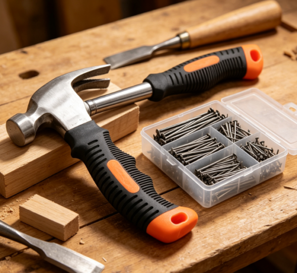 Picture-Hanging Tool Set; Includes Claw Hammer And Assorted Hardware Nails