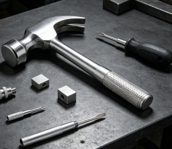 6-In-1 Mini Metal Hammer; Includes Screwdriver And Nail Puller, Portable