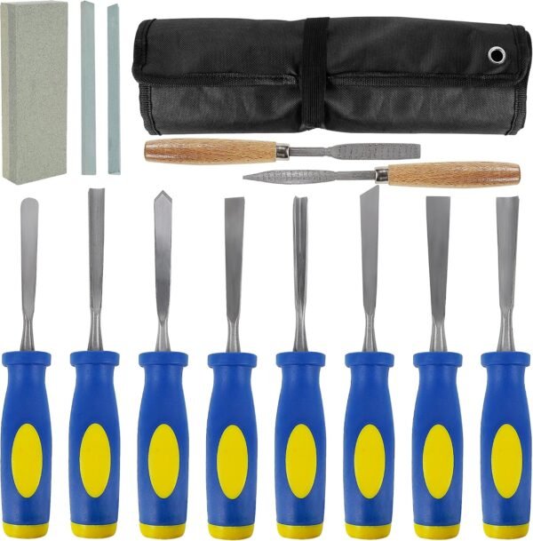Woodworking Chisel And Carving Set With Storage Case